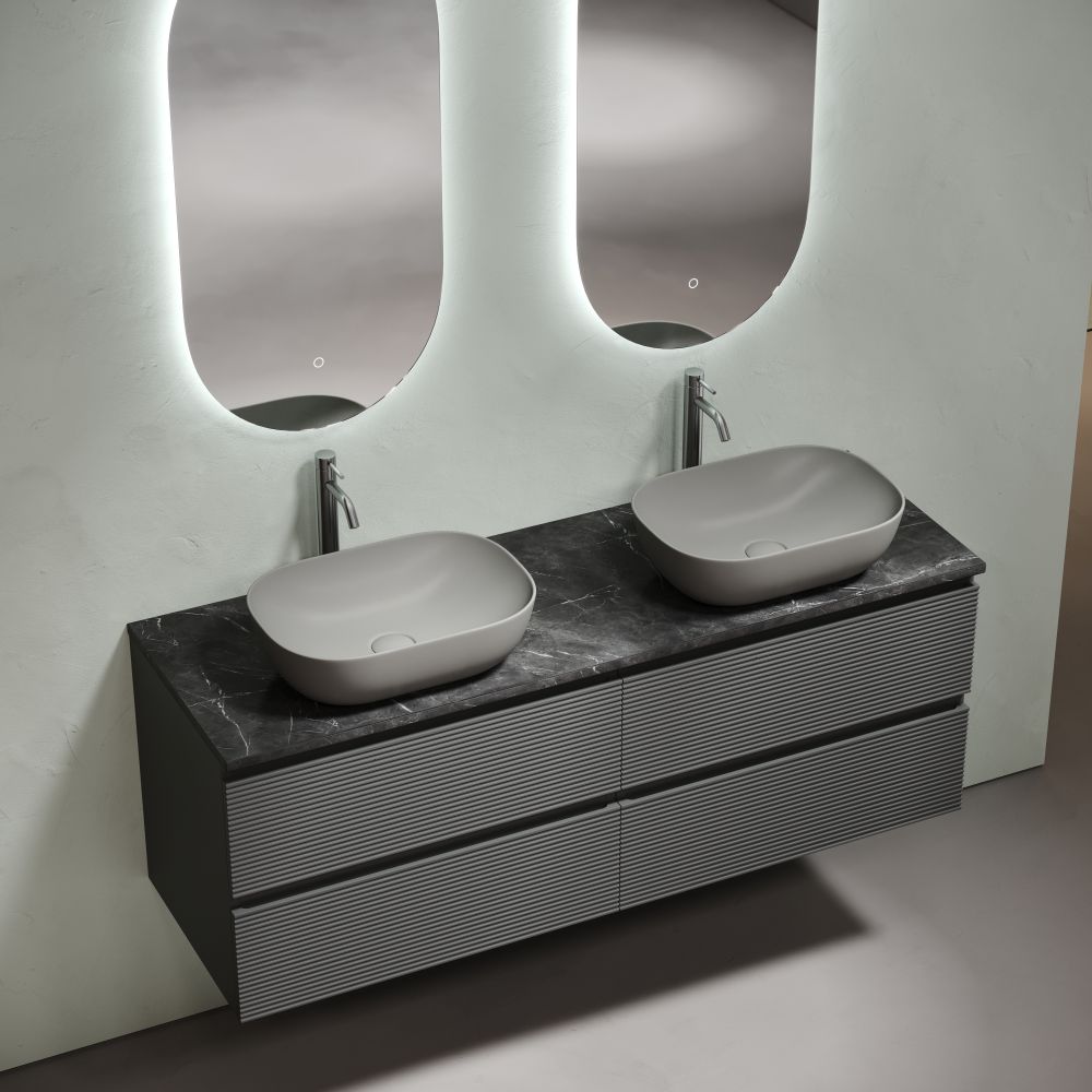 Тумба под столешницу Sancos Фолк (Folk) FL70GS 70x45x50 темный серый (grey soft) — фото 15