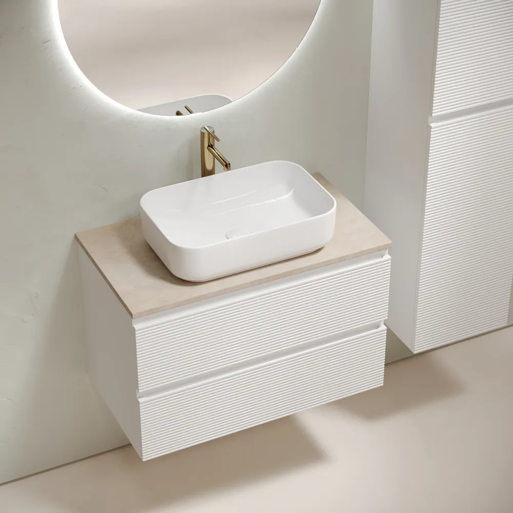 Тумба под столешницу Sancos Фолк (Folk) FL80W 80x45x50 белый матовый (bianco) — фото 9