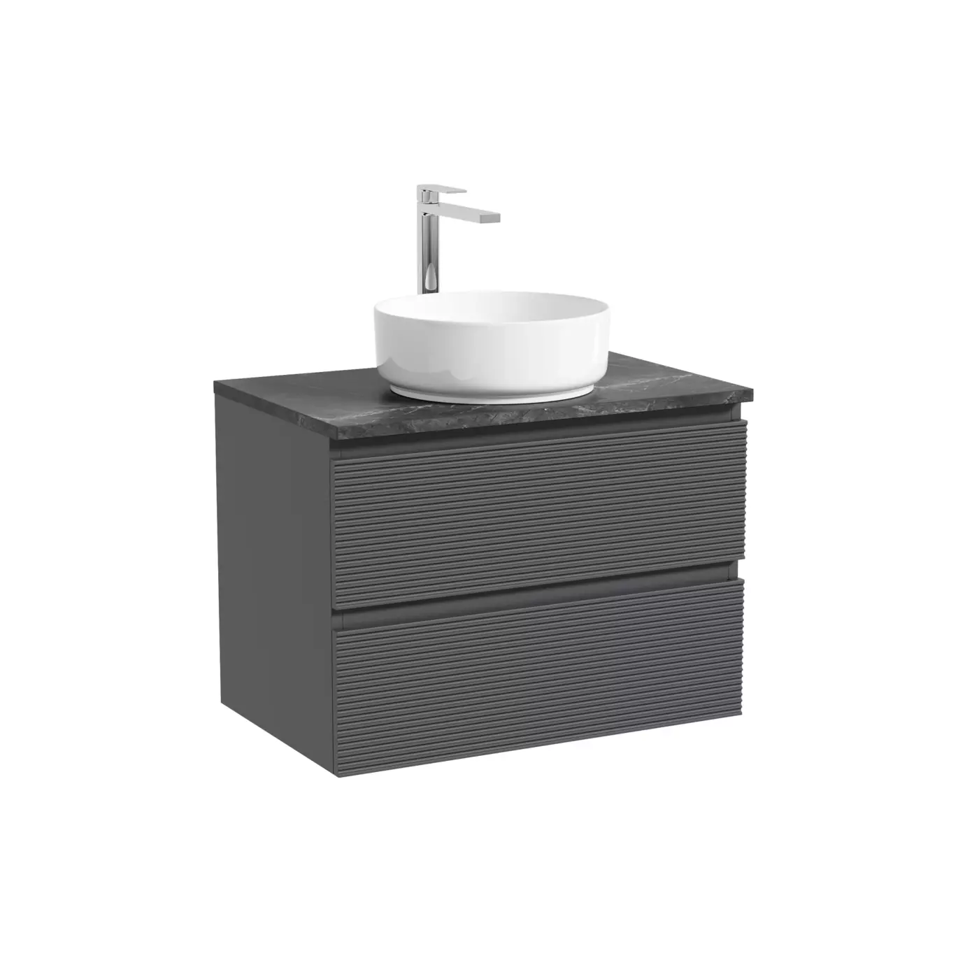 Тумба под столешницу Sancos Фолк (Folk) FL70GS 70x45x50 темный серый (grey soft)