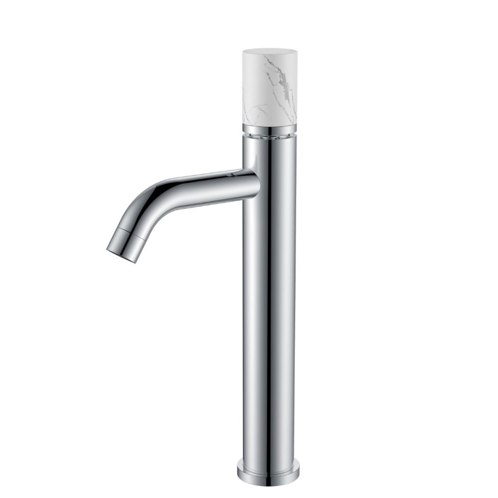 Смеситель STICK для умыв. выс. CHROME MARBLE WHITE_Комплект