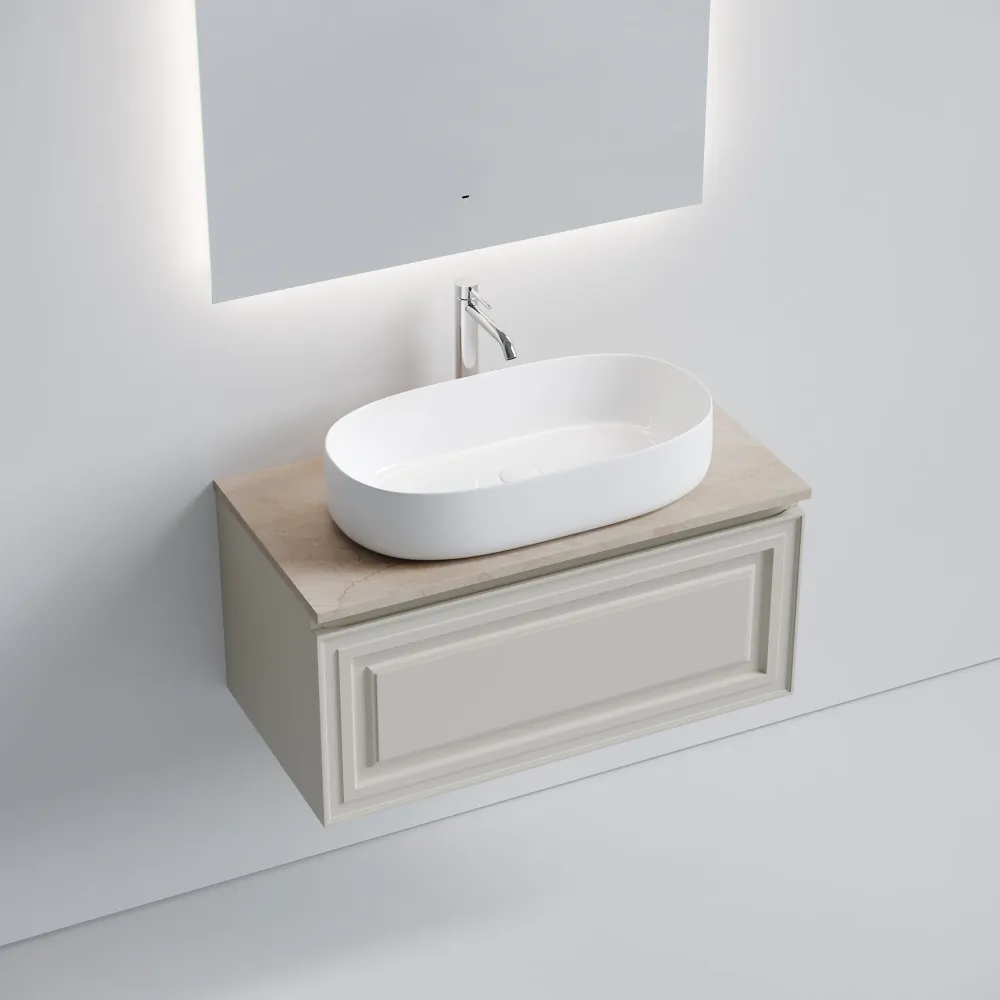 Тумба под столешницу Sancos Самая (Very) VR90CE 90x45x40 бежевый матовый (beige soft) — фото 9
