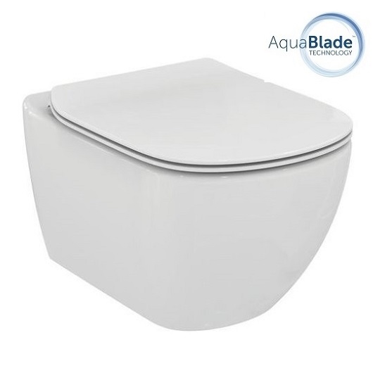 T007901 TESI AquaBlade® Подвесной унитаз, глубокий смыв, сидение и крышка заказывается дополнительно, с крепежом (для полностью скрытого монтажа) — фото 7
