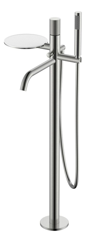 Смеситель STICK напольный Nickel Brush c ручкой TOUCH