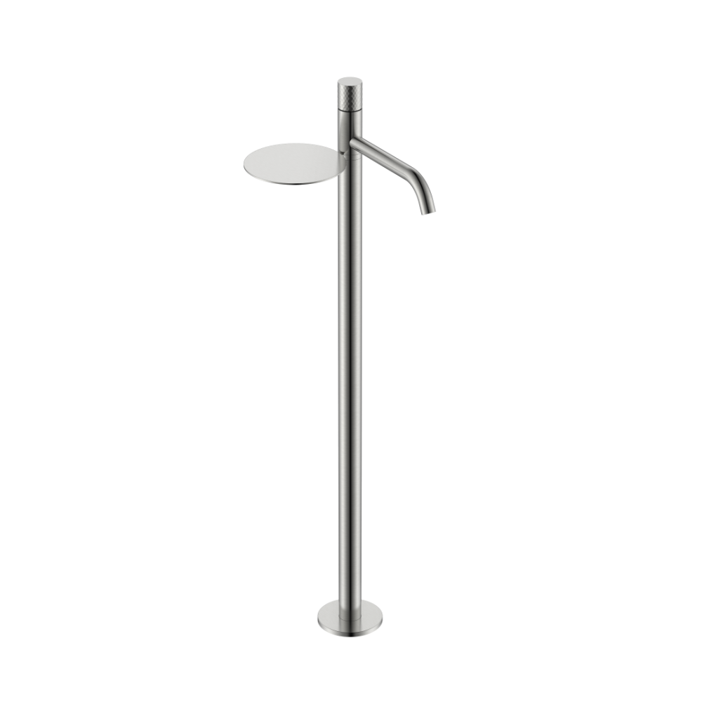 Смеситель STICK напольный для умыв. Nikel Brush с ручкой DIAMOND