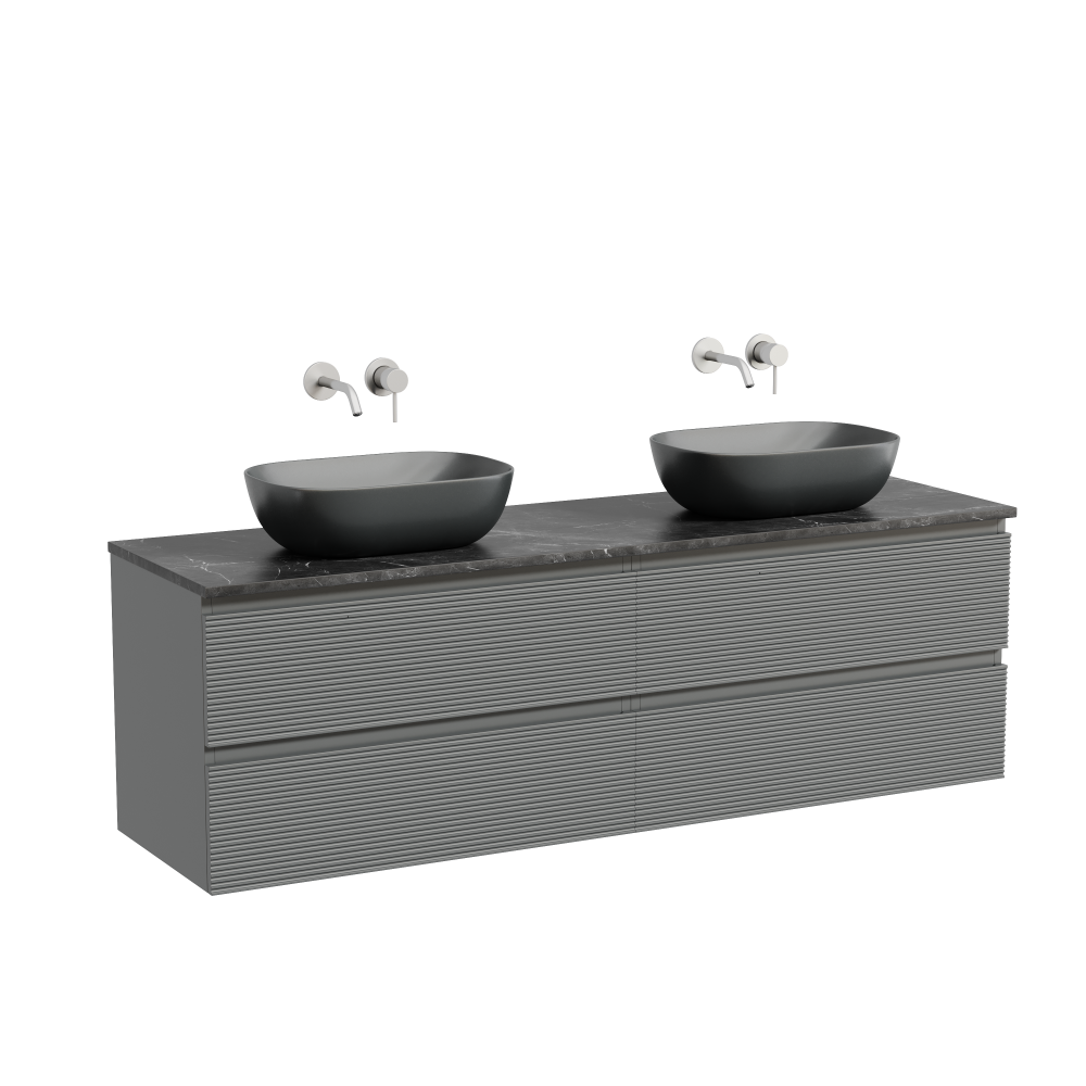 Тумба под столешницу Sancos Фолк (Folk) FL80GS 80x45x50 темный серый (grey soft) — фото 16