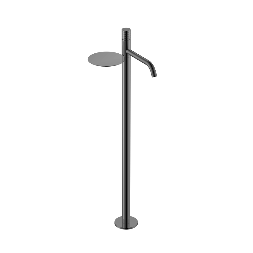 Смеситель STICK напольный для умыв. Shine Gun Metal с ручкой DIAMOND
