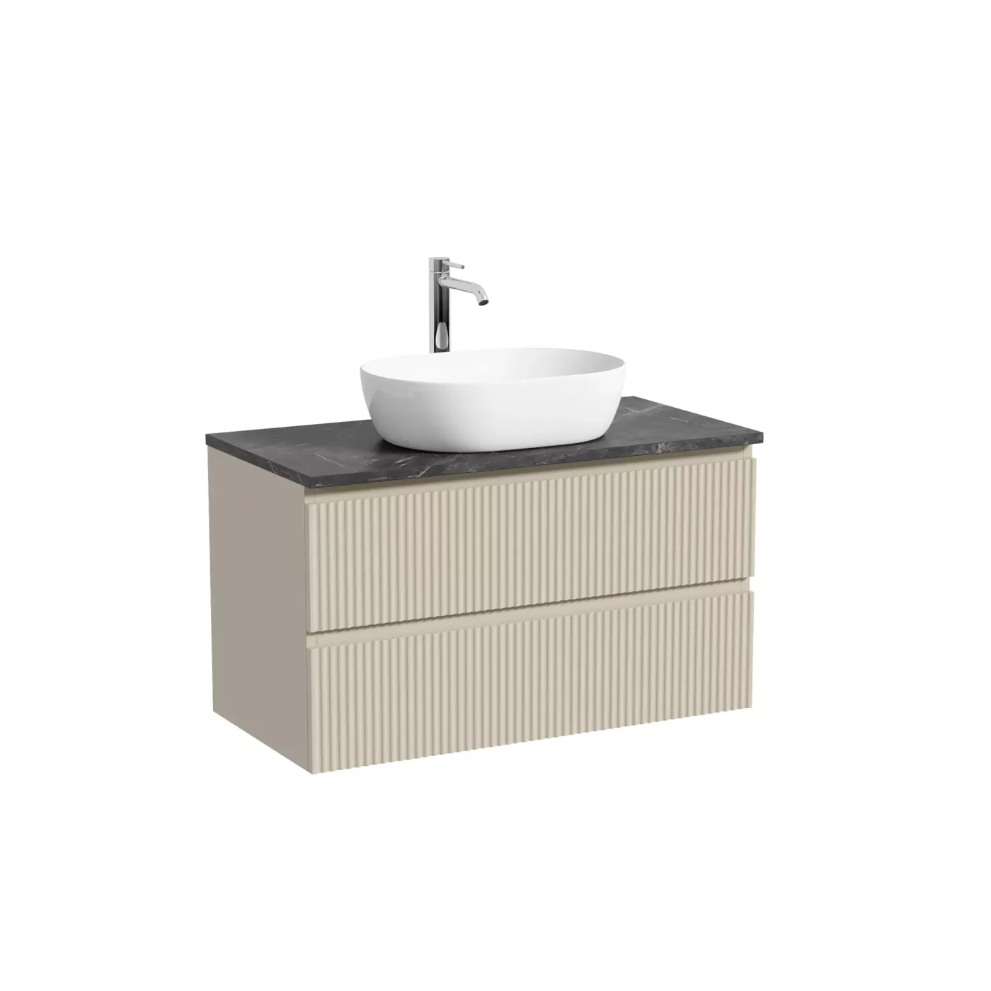 Тумба под столешницу Sancos Сноб Р (Snob R) SNR90CE 90x45x50 бежевый матовый (beige soft)