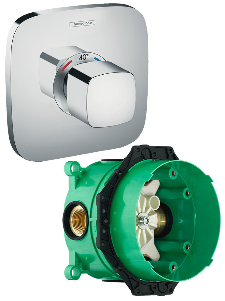 15706000S Set HG Ecostat E Highflow термостатический смеситель для душа (15706000+01800180)