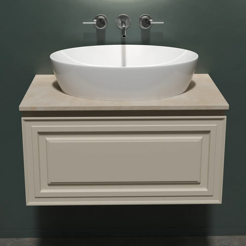 Тумба под столешницу Sancos Самая (Very) VR80CE 80x45x40 бежевый матовый (beige soft) — фото 23