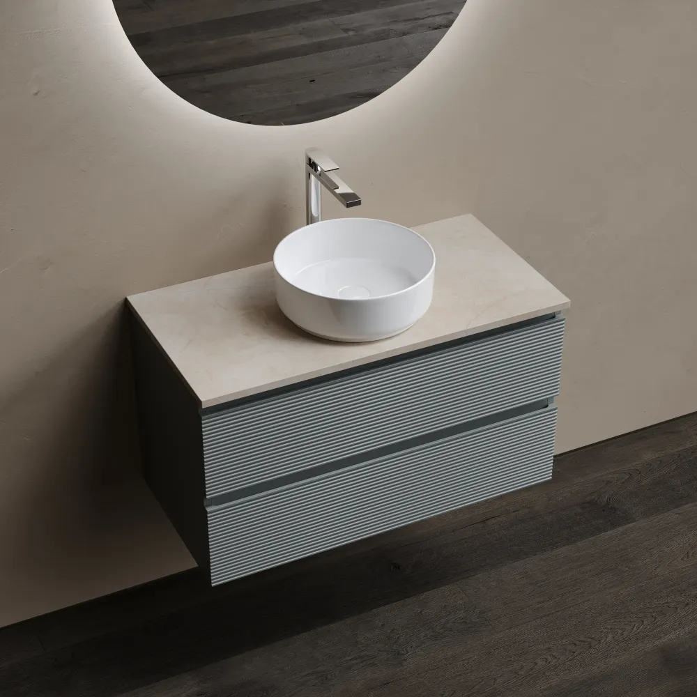 Тумба под столешницу Sancos Фолк (Folk) FL90GS 90x45x50 темный серый (grey soft) — фото 9