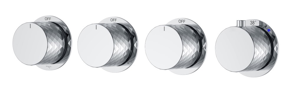 Смеситель встроенный с термостатом STICK DIAMOND CHROME 5-проходной