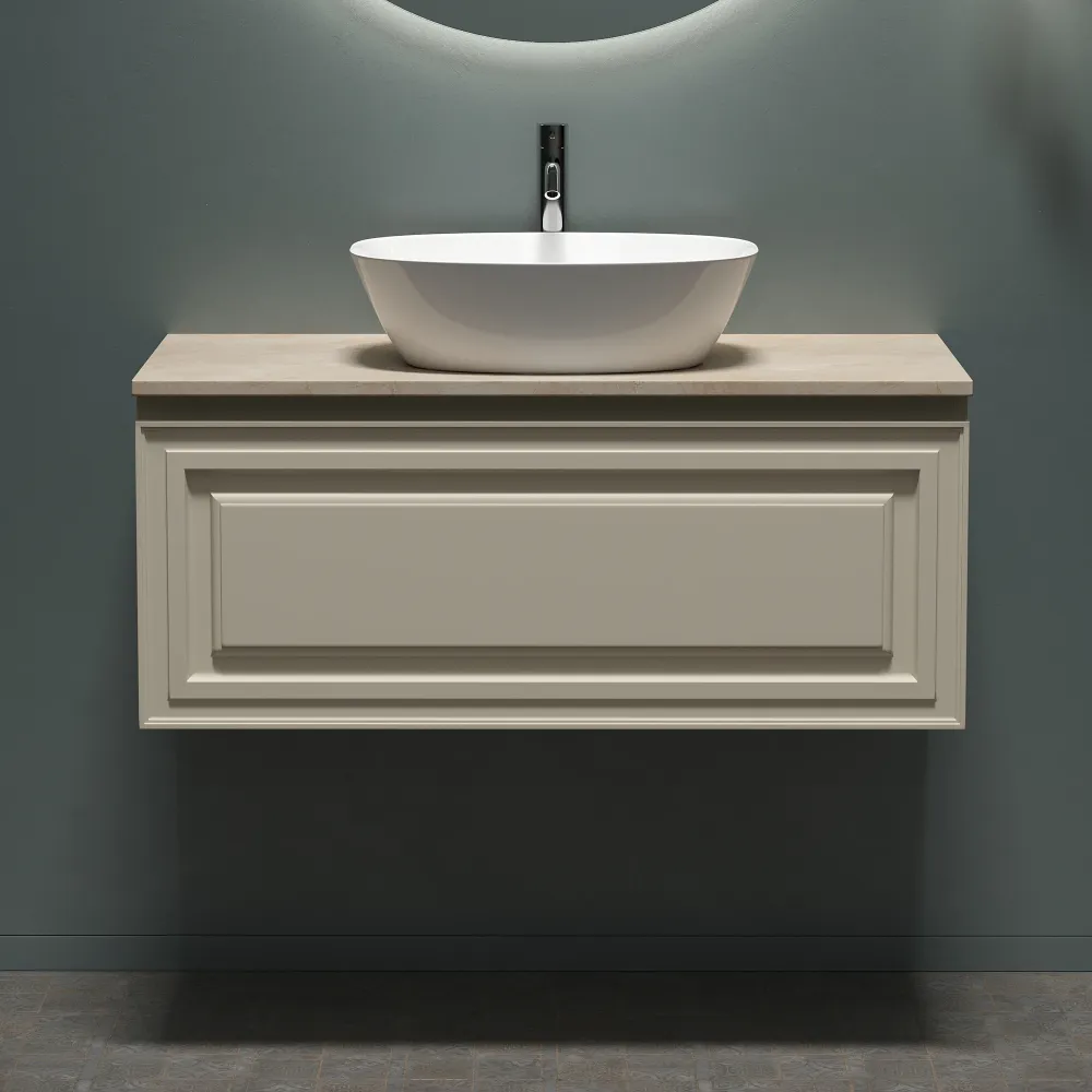 Тумба под столешницу Sancos Самая (Very) VR100CE 100x45x40 бежевый матовый (beige soft) — фото 16