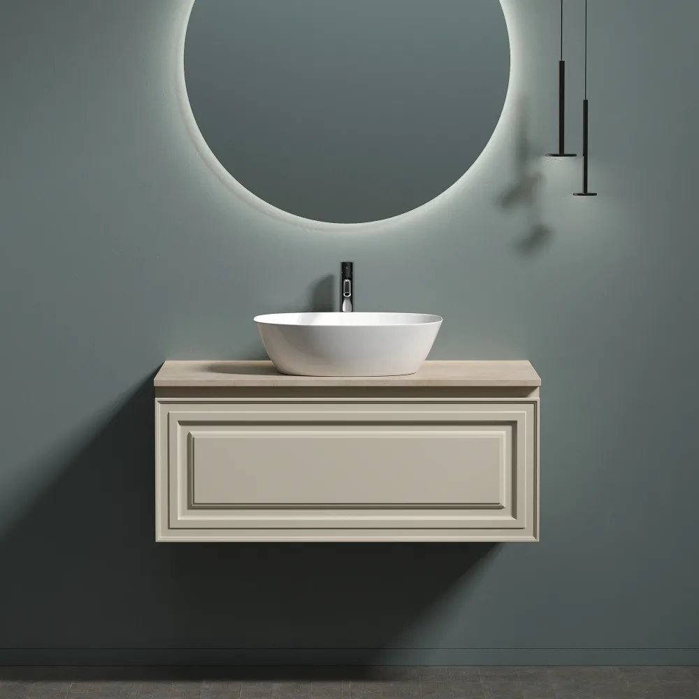 Тумба под столешницу Sancos Самая (Very) VR100CE 100x45x40 бежевый матовый (beige soft) — фото 15