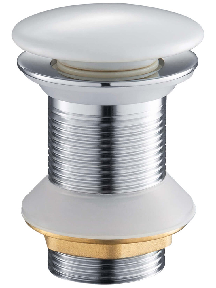 AQ6006CW сливной набор для раковины Push-open ,без перелива , крышка белая, керамическая