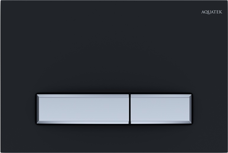 KDI-0000026 (009D-1) Панель смыва Slim Черный матовый (клавиша прямоугольная, никель)