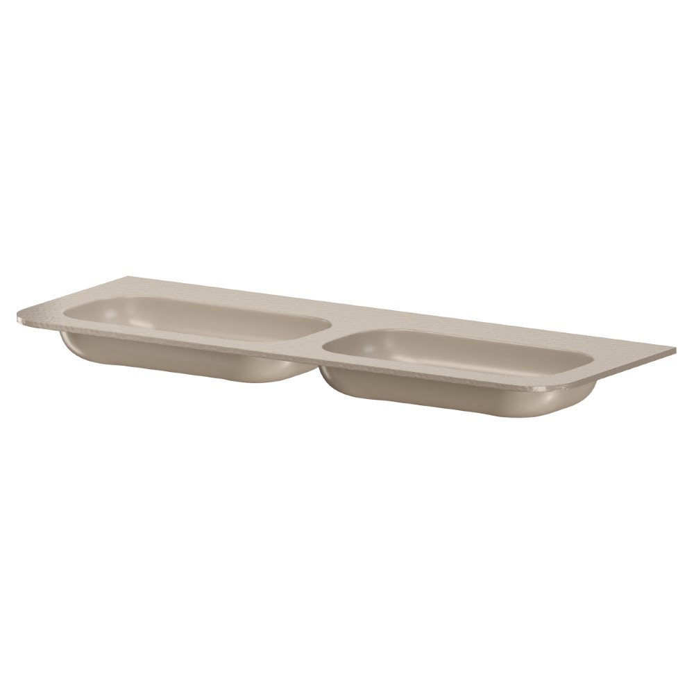 Раковина моноблок VOI 140см (двойной) STONE FINISH DAPHNE