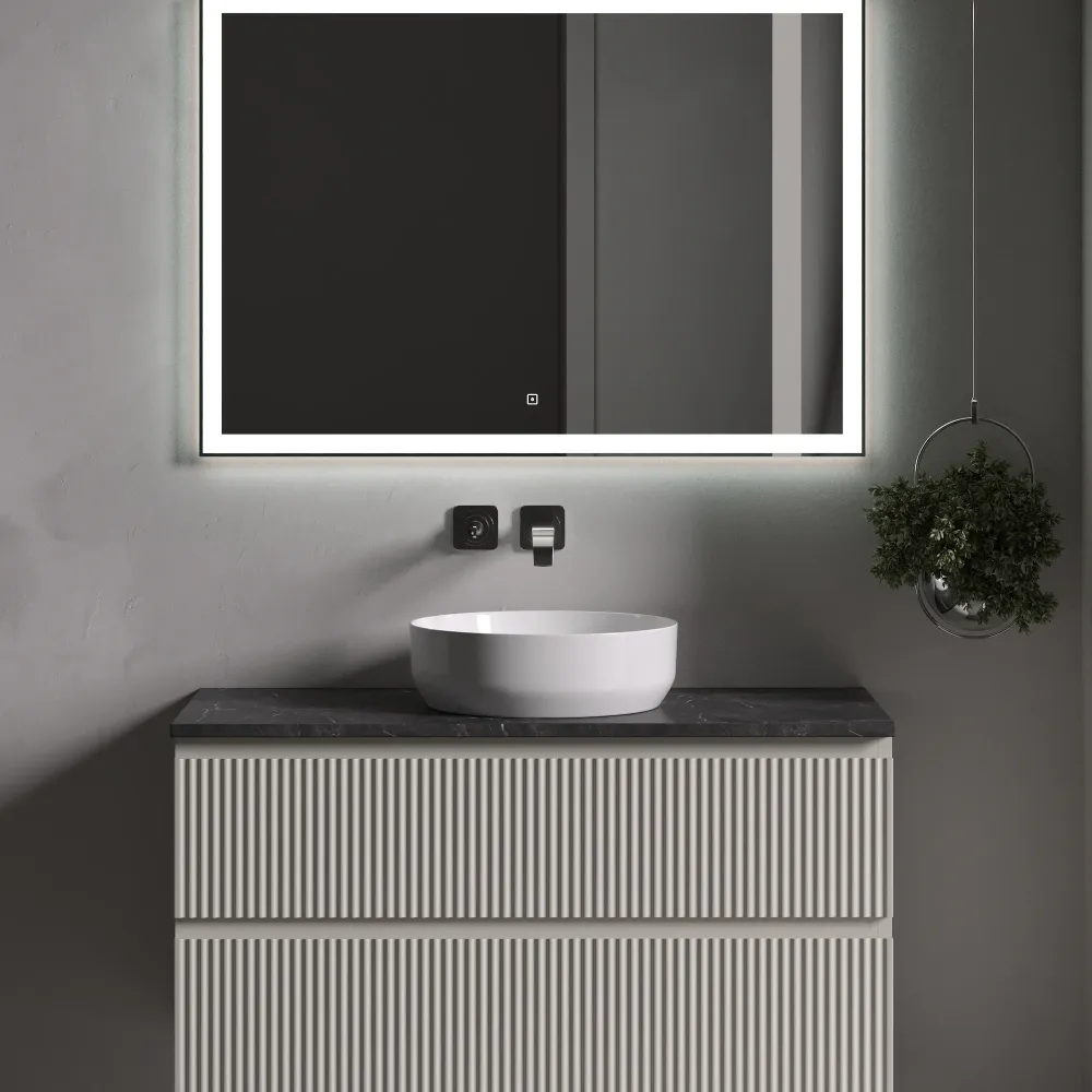 Тумба под столешницу Sancos Сноб Р (Snob R) SNR100CE 100x45x50 бежевый матовый (beige soft) — фото 12
