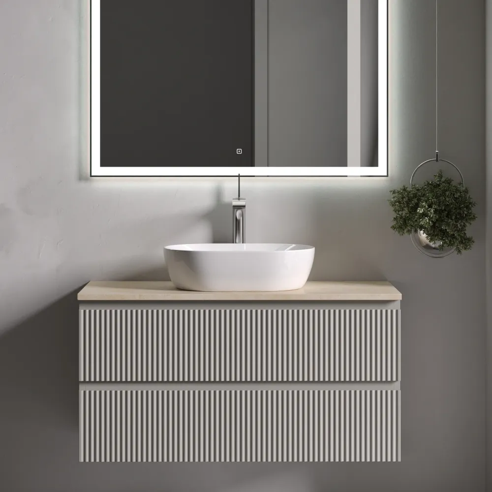 Тумба под столешницу Sancos Сноб Р (Snob R) SNR100CE 100x45x50 бежевый матовый (beige soft) — фото 18