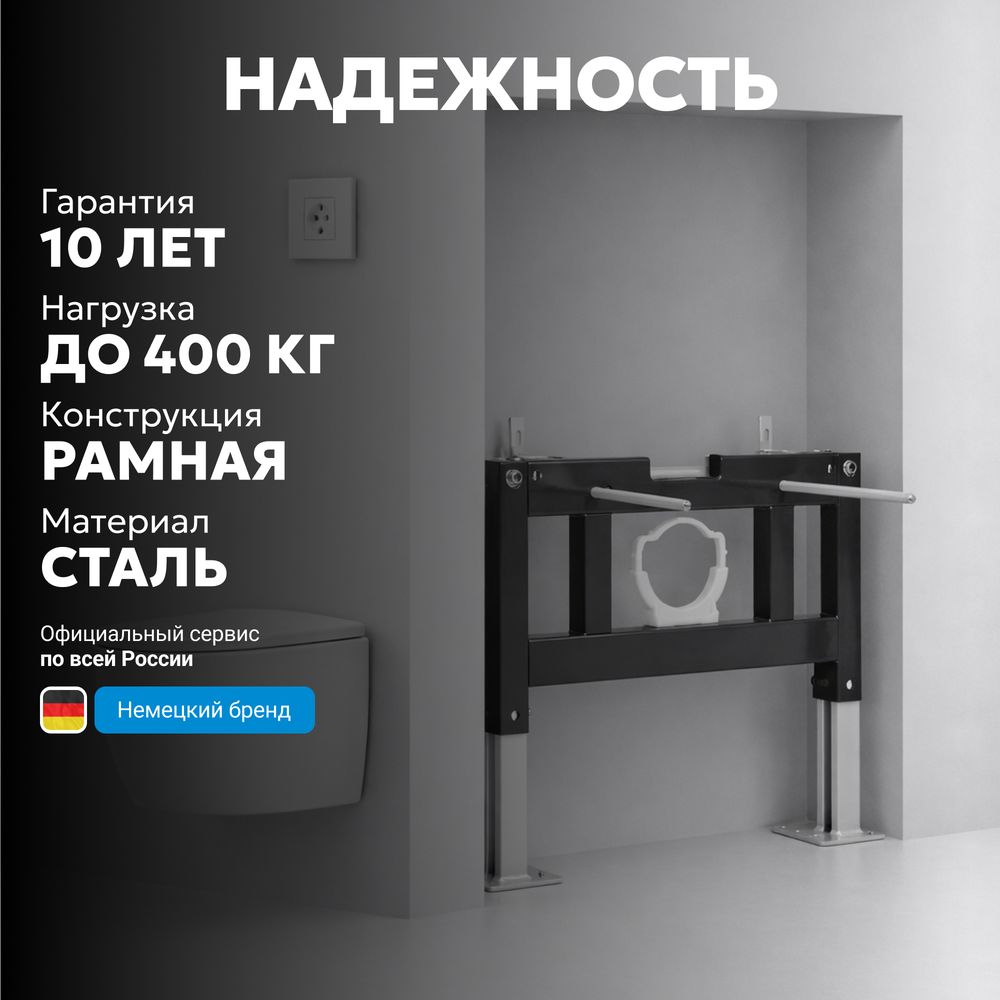 Инсталляция ABBER AC0101P для подвесного унитаза с импульсным смывом — фото 4
