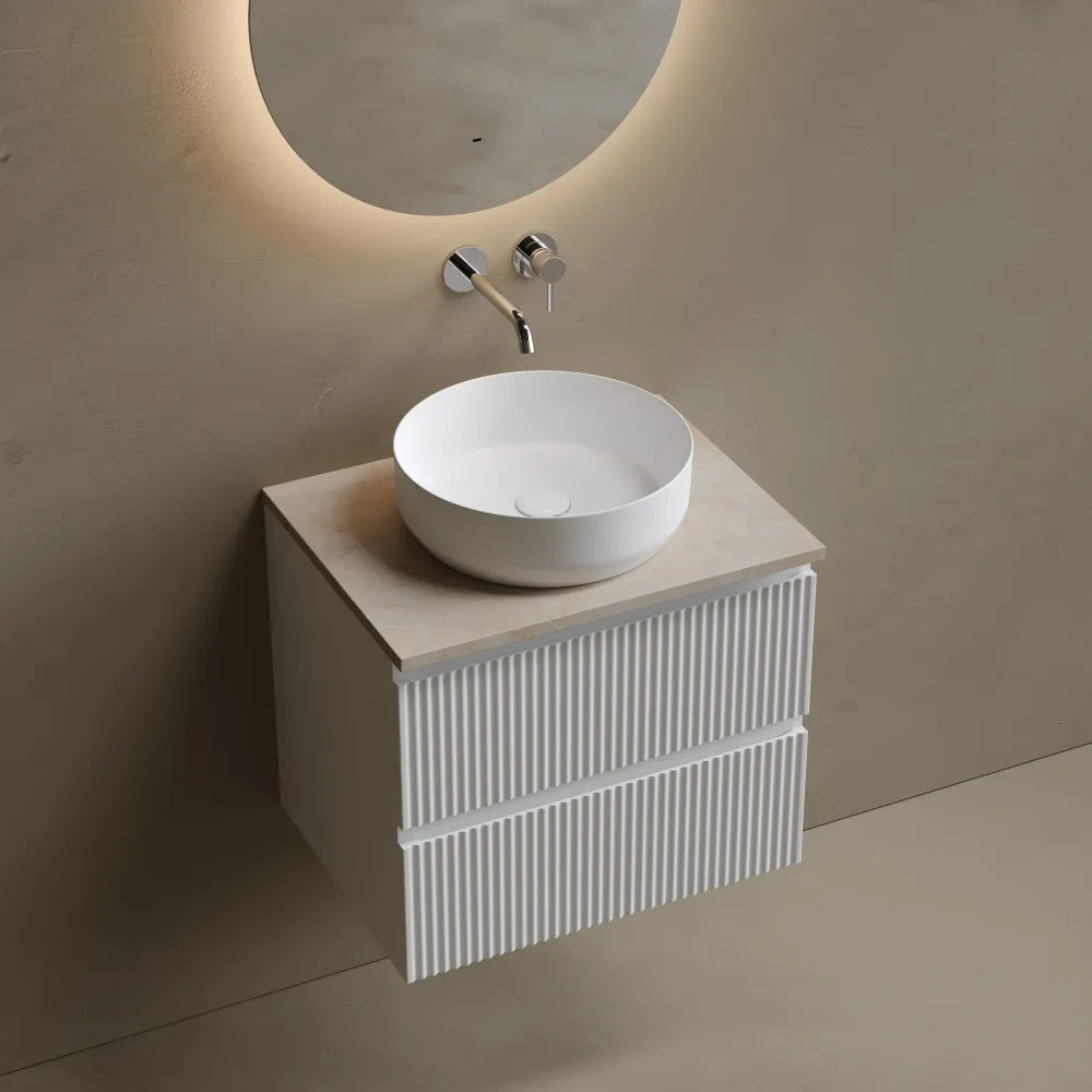 Тумба под столешницу Sancos Сноб Р (Snob R) SNR60W 60x45x50 бежевый матовый (beige soft) — фото 12