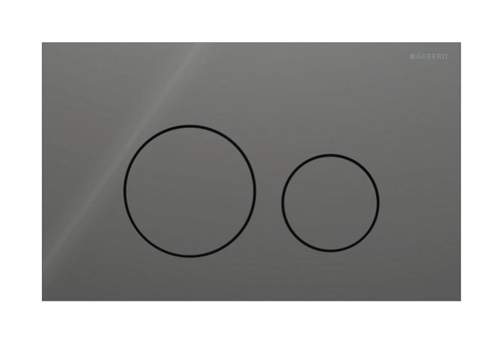 115.628.JK.1 Смывная клавиша Geberit Sigma40 для двойного смыва, круглая: Стекло/Лавовый