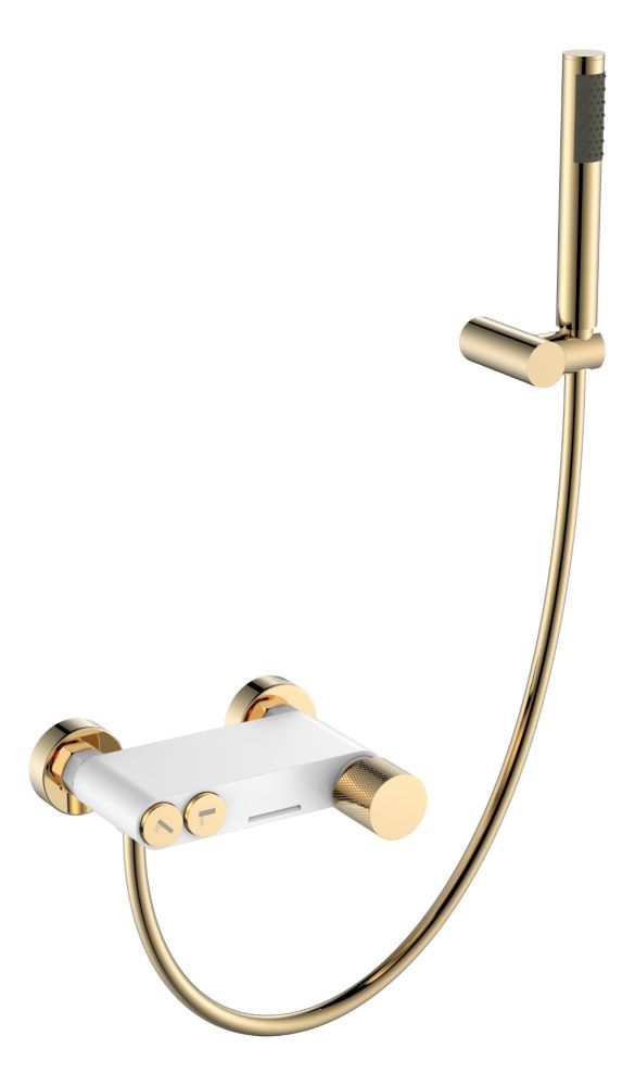 Смеситель STICK для ванны WHITE TOUCH GOLD