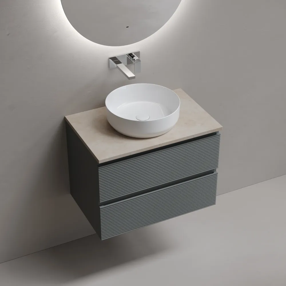 Тумба под столешницу Sancos Фолк (Folk) FL70GS 70x45x50 темный серый (grey soft) — фото 12