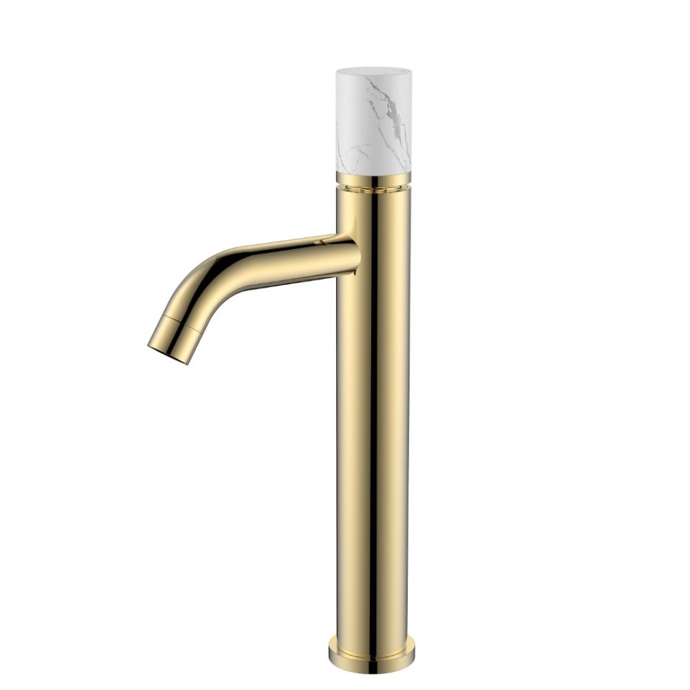 Смеситель STICK для умыв.выс.GOLD MARBLE WHITE_Комплект