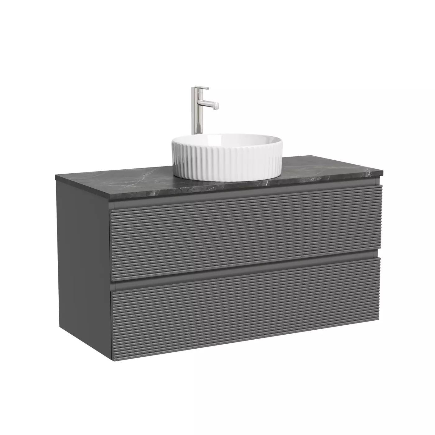 Тумба под столешницу Sancos Фолк (Folk) FL100GS 100x45x50 темный серый (grey soft)