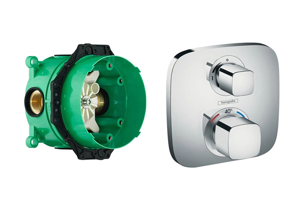 15707000S Set HG Ecostat E термостатический смеситель для душа (15707000+01800180)