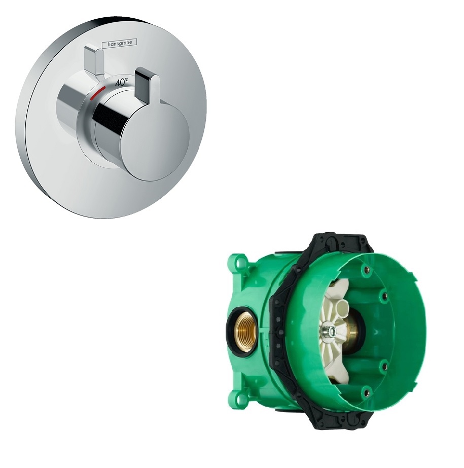 15741000S Set HG ShowerSelect S High flow термостатический смеситель для душа (15741000+01800180)