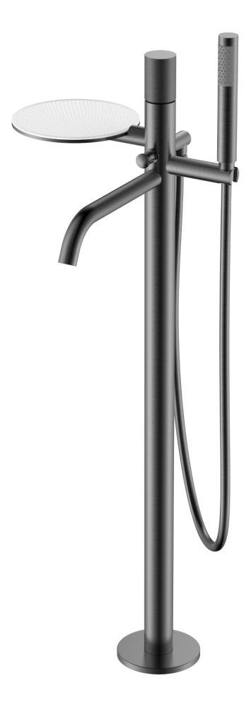 Смеситель STICK напольный Gun Metal c ручкой TOUCH
