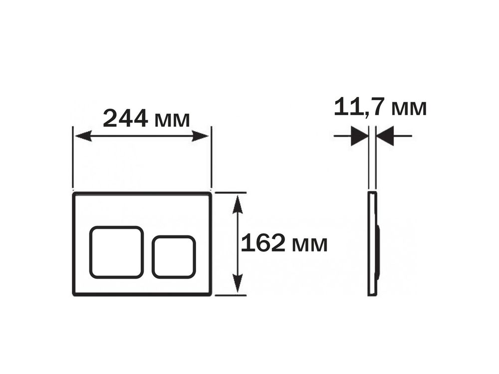 SET AQUATEK ЕВРОПА cmp056/023 (рама AQUATEK INS-0000023, клавиша KDI-0000056, крепеж KKI-0000002 +унитаз ЕВРОПА AQ1106-00 с тонким сиденьем sc) — фото 2