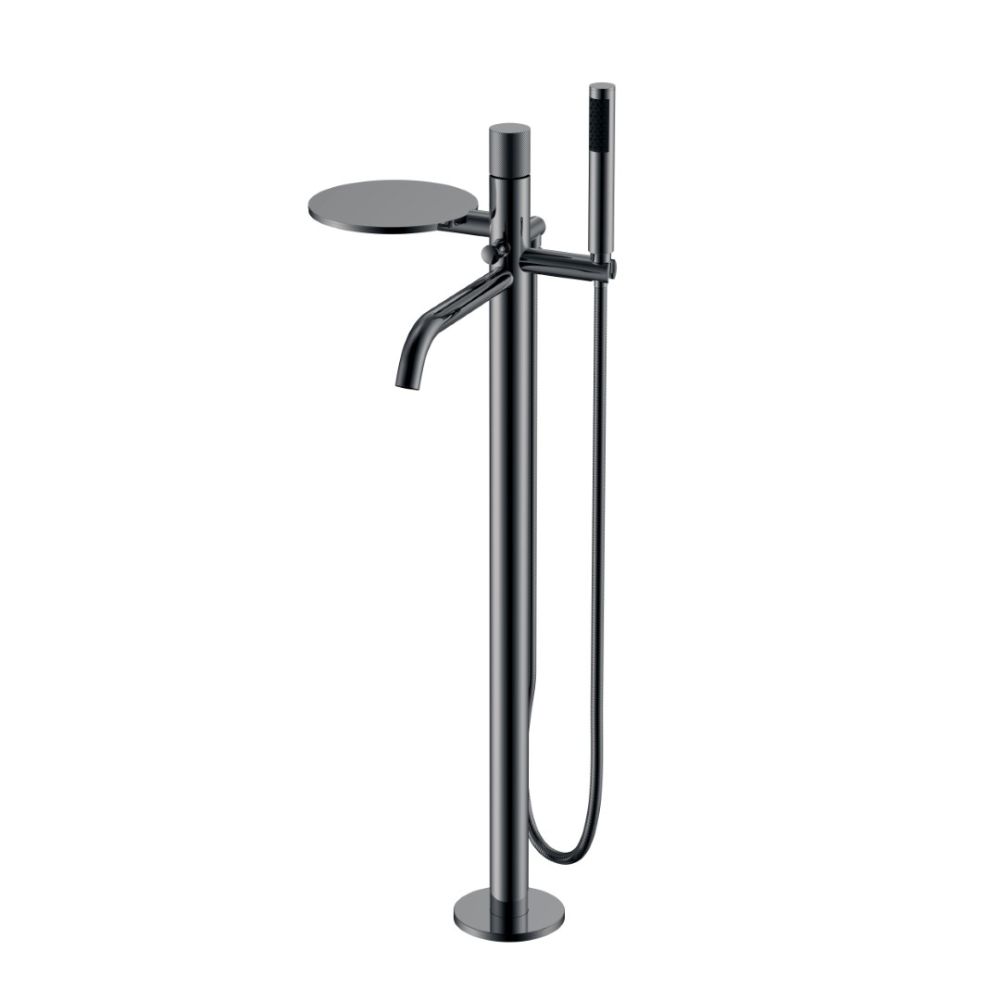 Смеситель STICK напольный Shine Gun Metal SPIRALE