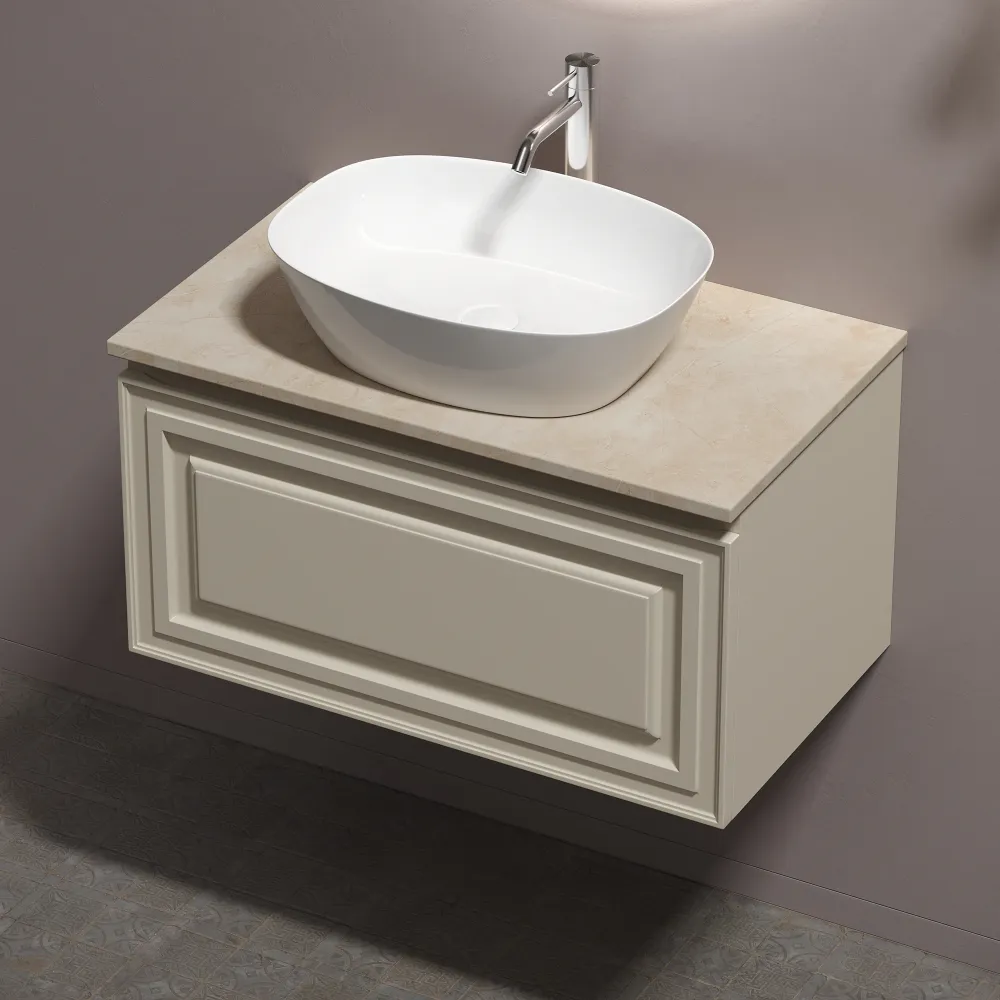 Тумба под столешницу Sancos Самая (Very) VR80CE 80x45x40 бежевый матовый (beige soft) — фото 18