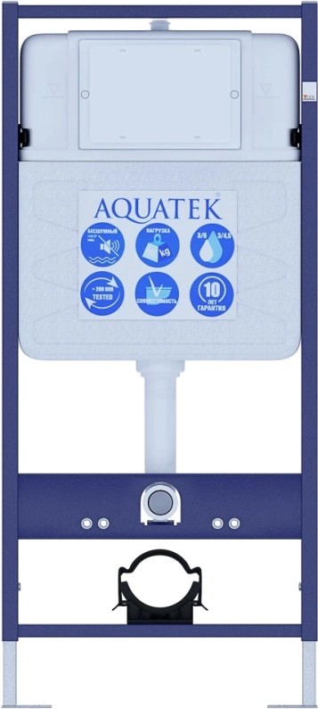 SET AQUATEK ЕВРОПА T-KKI2 (рама AQUATEK Standard INS-0000012(без клавиши)+крепеж KKI-0000002+унитаз ЕВРОПА AQ1900T-00 с тонким сиденьем soft-close — фото 3