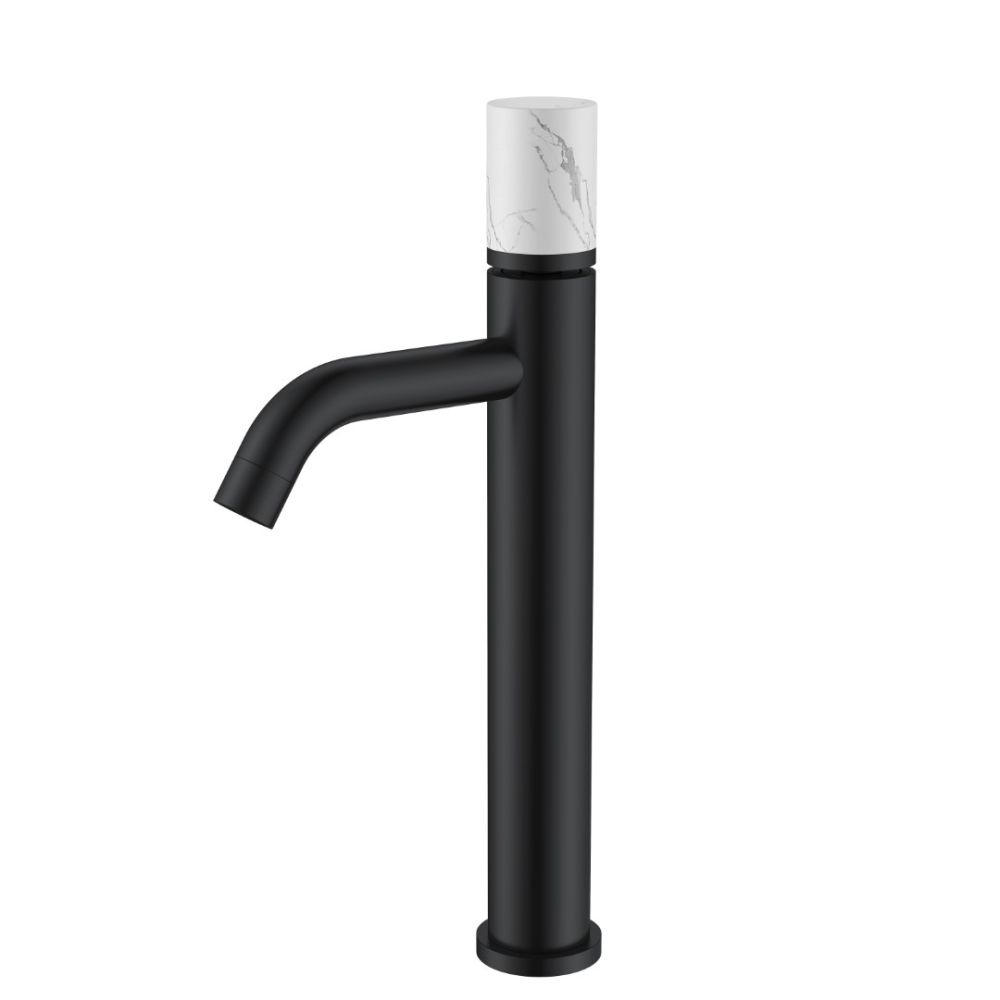 Смеситель STICK для умыв. выс. BLACK MARBLE WHITE_Комплект