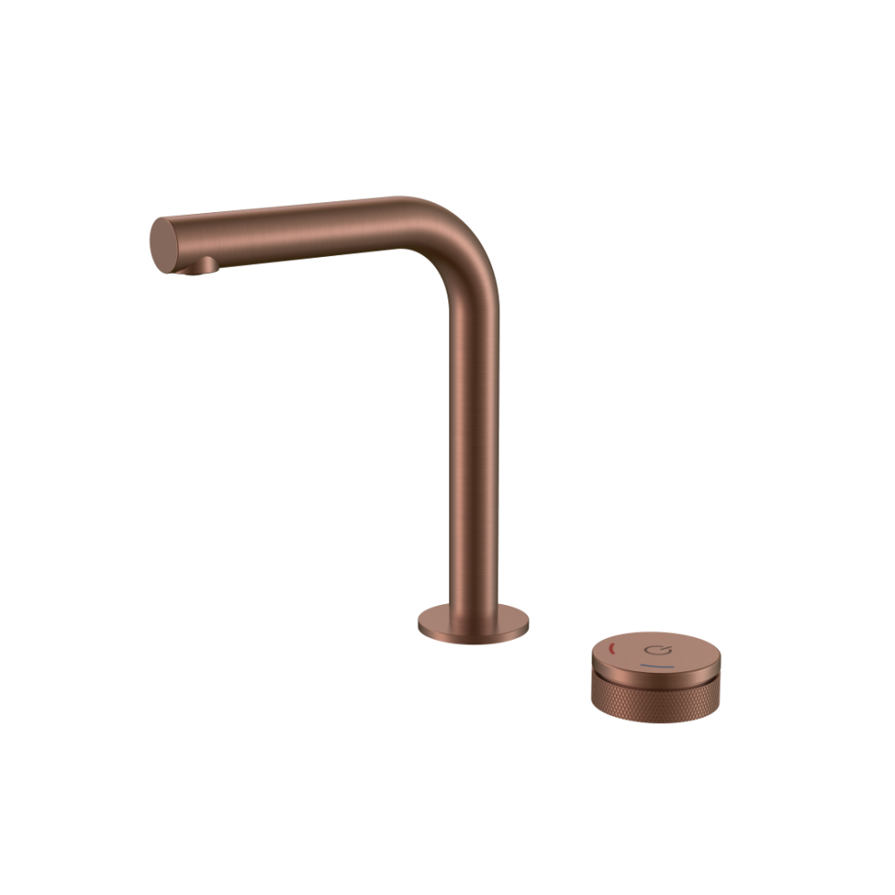 Смеситель автоматический для раковины на 2 отв. TECH Brushed Bronze