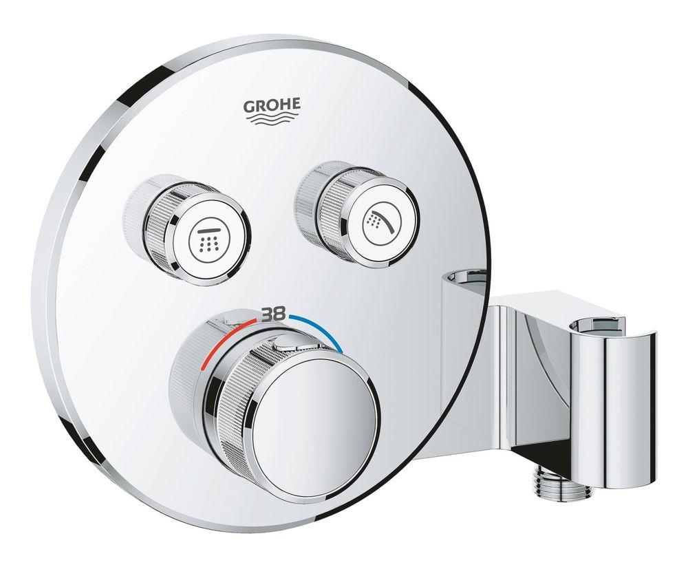29120000 Grohtherm SmartControl Внешняя часть термостатического смесителя на 2 выхода со встроенным держателем ручного душа, хром