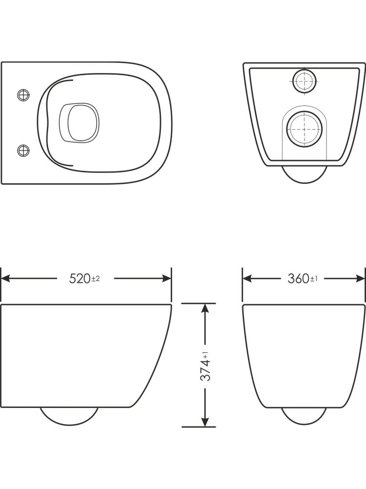BELLISE Унитаз подвесной RML Slim Белый S1(WC.WH/Bellise/SlimDM.Rim/WHT.G/S1) — фото 3