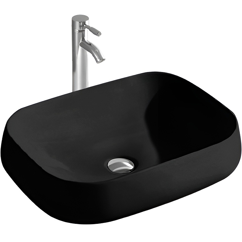 AQ5526-MB раковина 560*420*140 для установки на столешницу, матовый черный