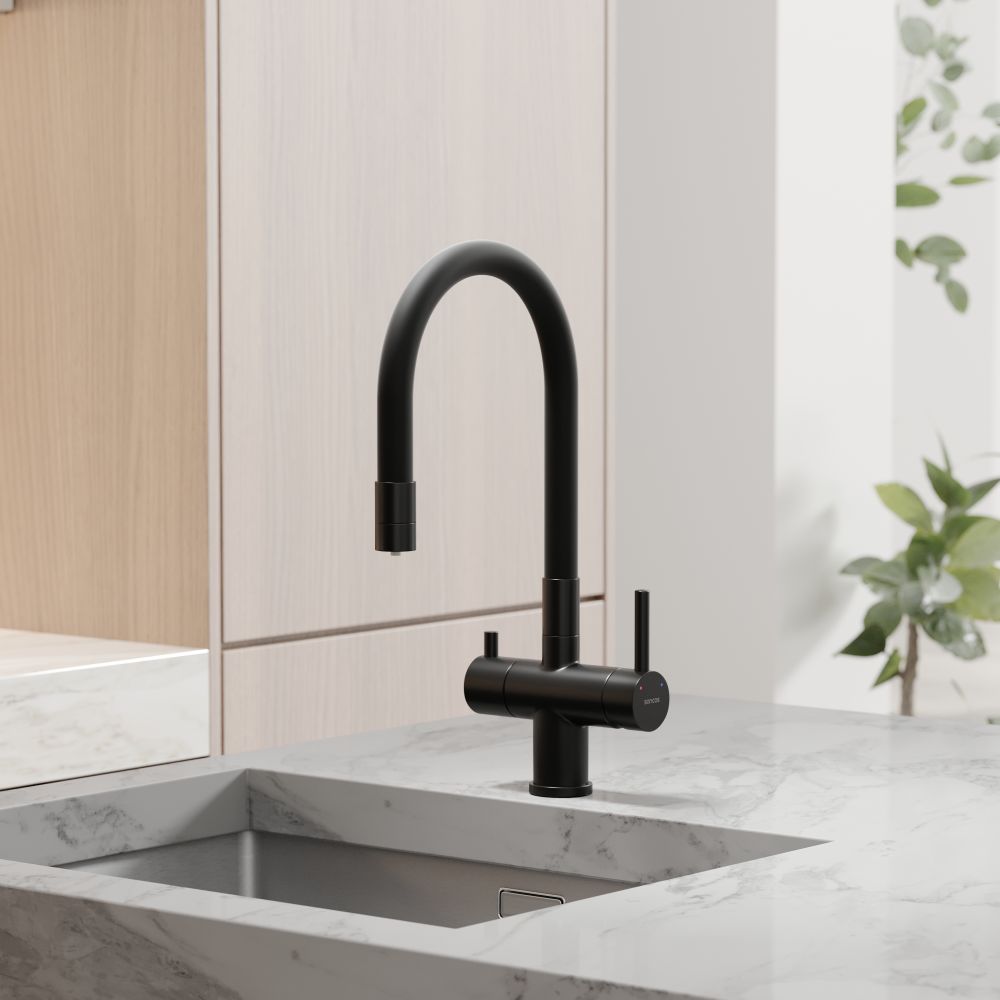 Смеситель для кухни Sancos SC4004MB с гибким изливом и возможностью подключения фильтра для воды, черный матовый/черный — фото 7