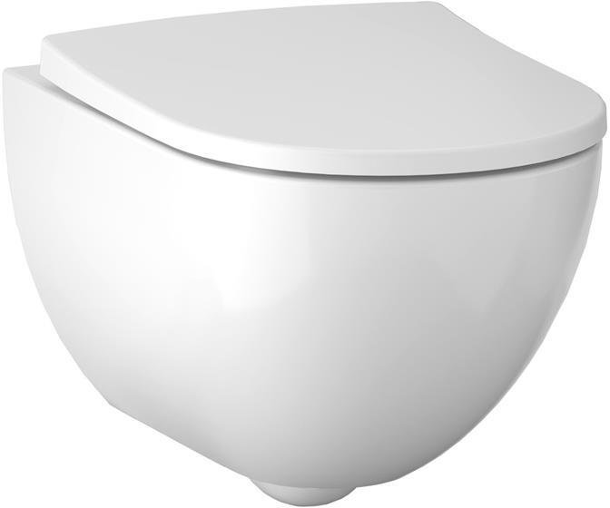 500.600.01.2 Acanto унитаз 510х355 подвесной, закрытая форма, Rimfree, Белый
