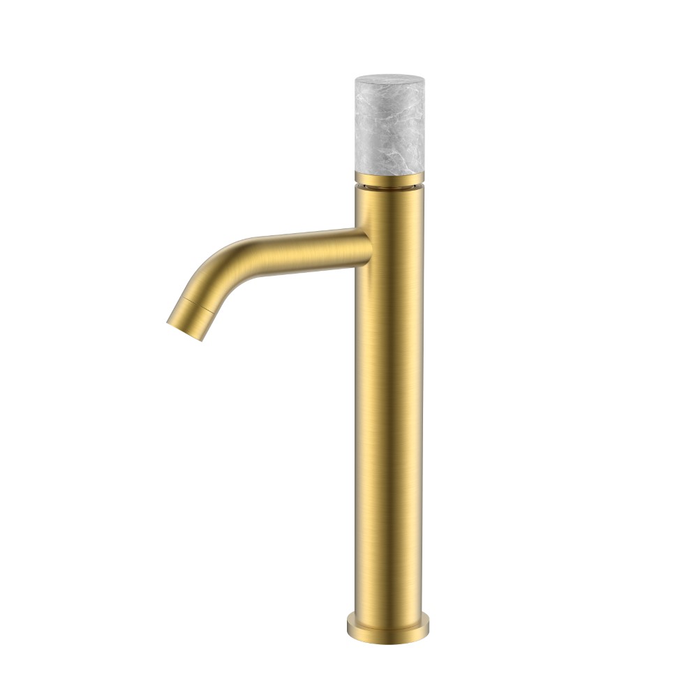 Смеситель STICK для умыв. выс. MATT GOLD MARBLE GREY