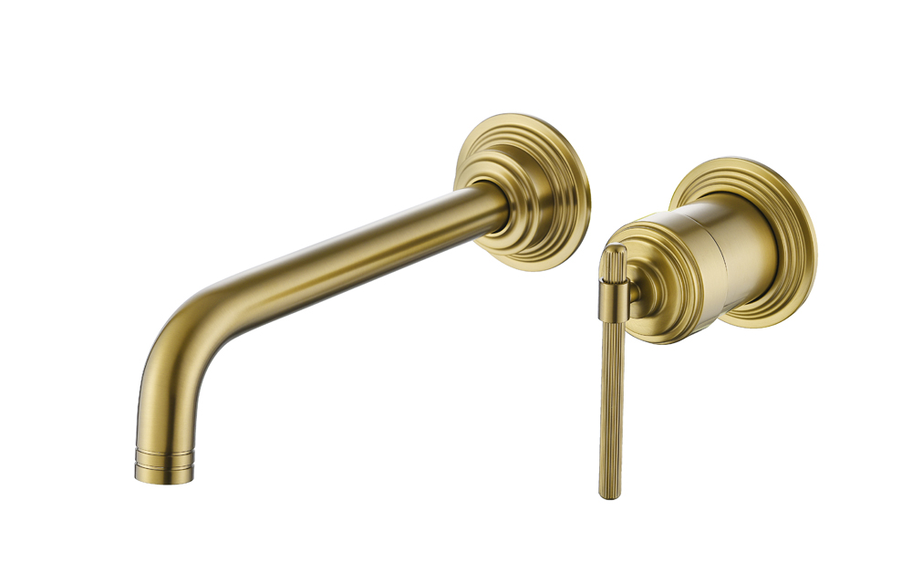 Смеситель для умывальника из стены, ETERNA MATT GOLD