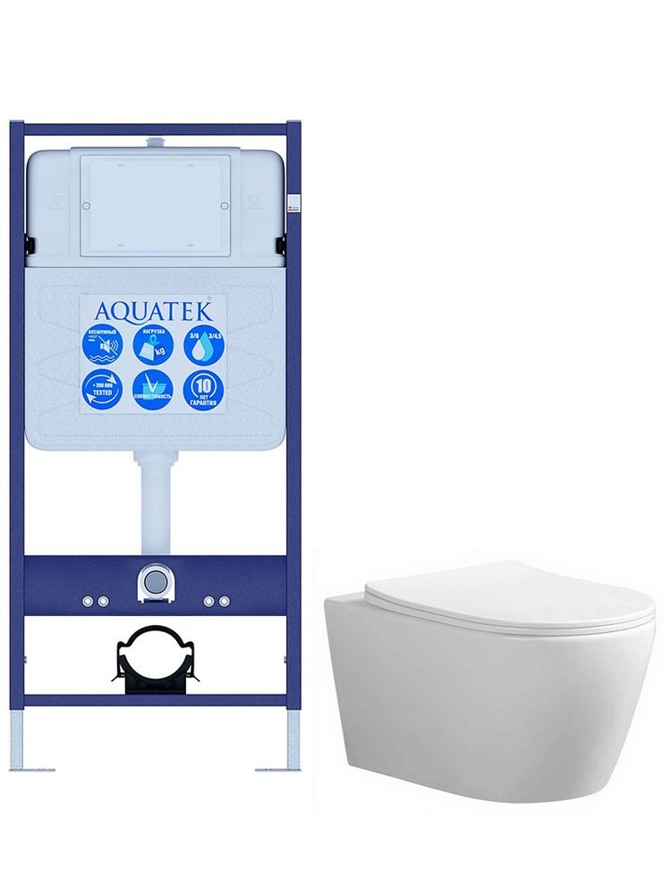 Set AQUATEK АУРА (рама AQUATEK Standard INS-0000012+ унитаз AQ1805T-00)