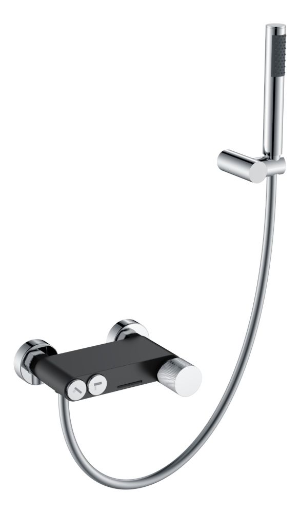 Смеситель STICK для ванны BLACK TOUCH CHROME