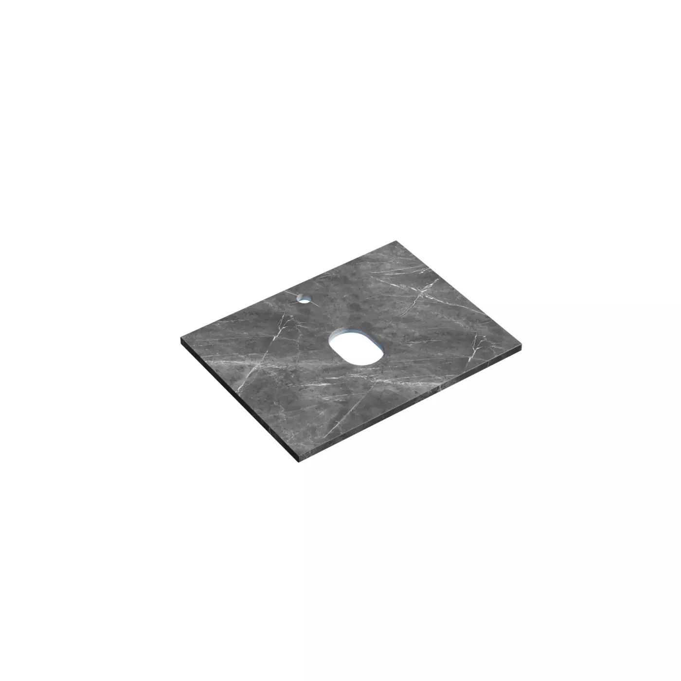 Столешница Sancos TT60A1X 60x46 с отверстием под смеситель, черное небо / black sky