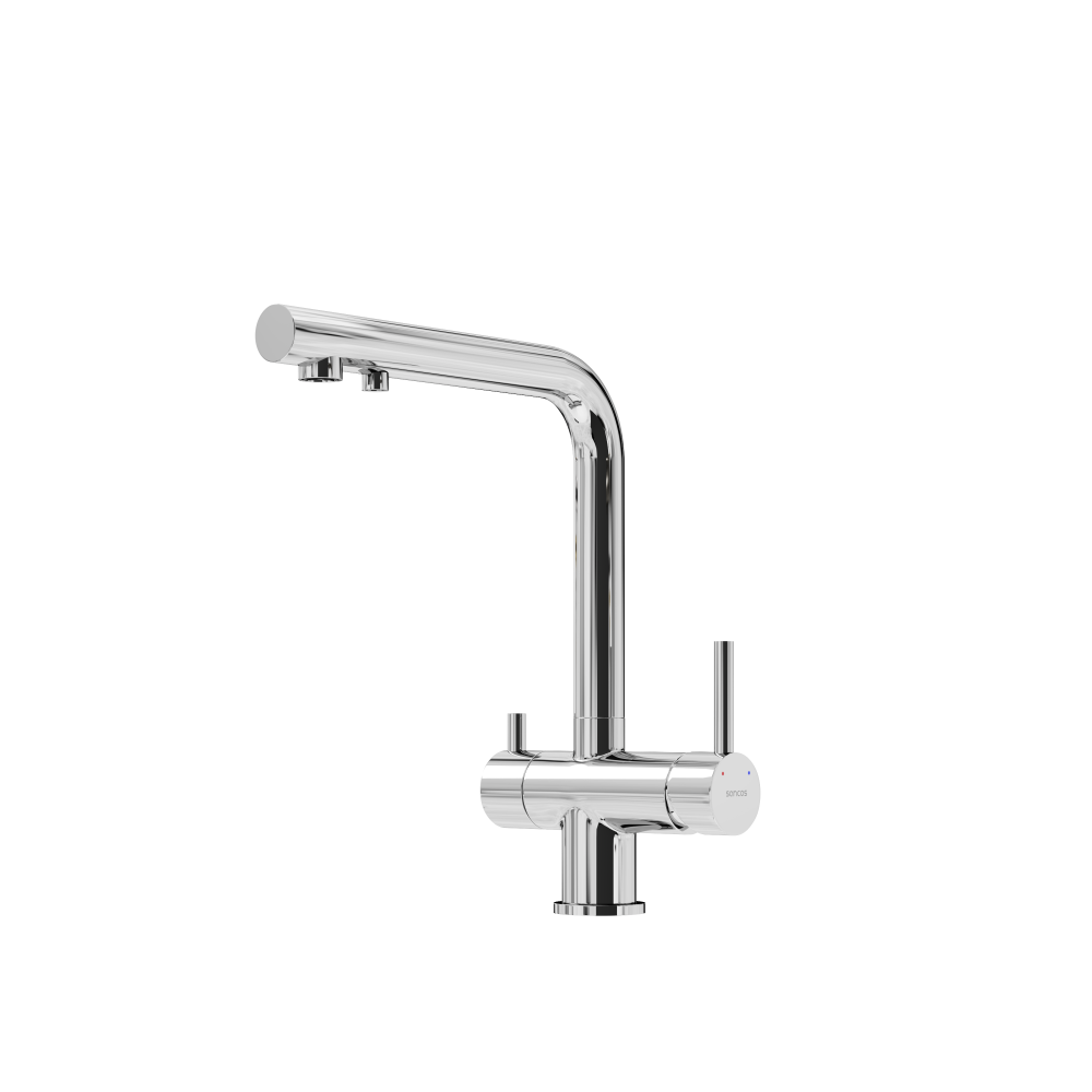 Смеситель для кухни Sancos SC4014CH c краном для фильтрованной воды, хром