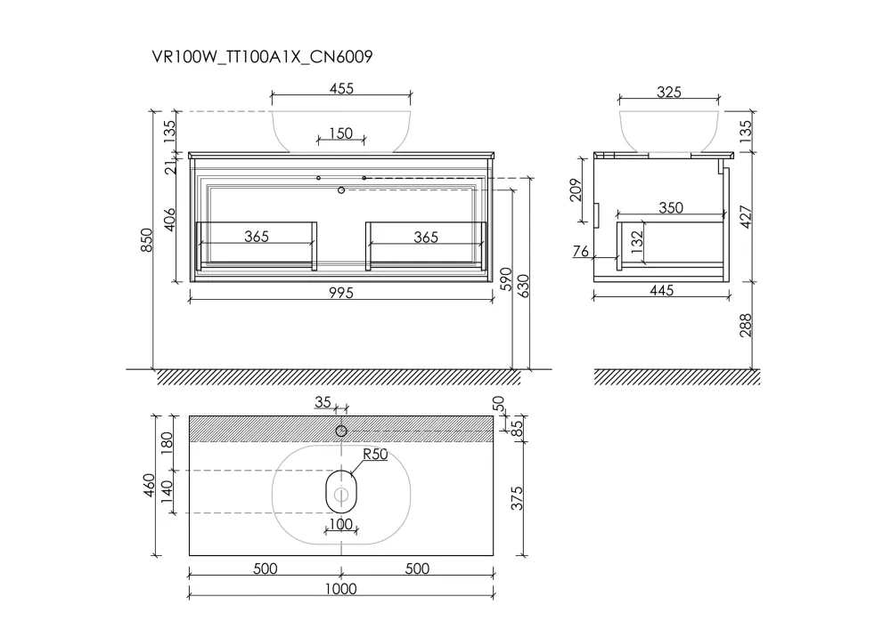 Тумба под столешницу Sancos Самая / Very VR100W 99,5x44,5x40,6 белый матовый / bianco — фото 27